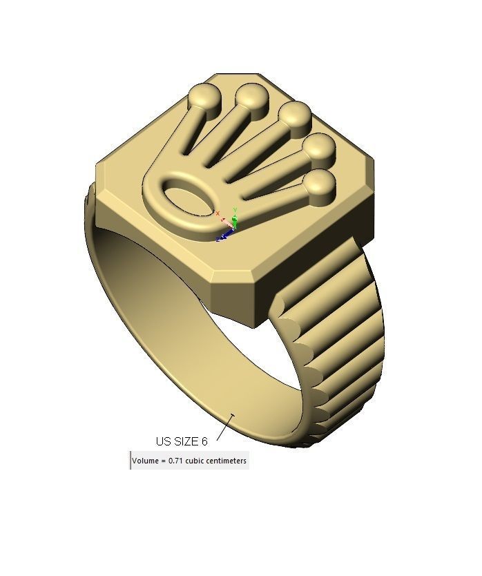  Печатка Rolex с прямоугольным дизайном